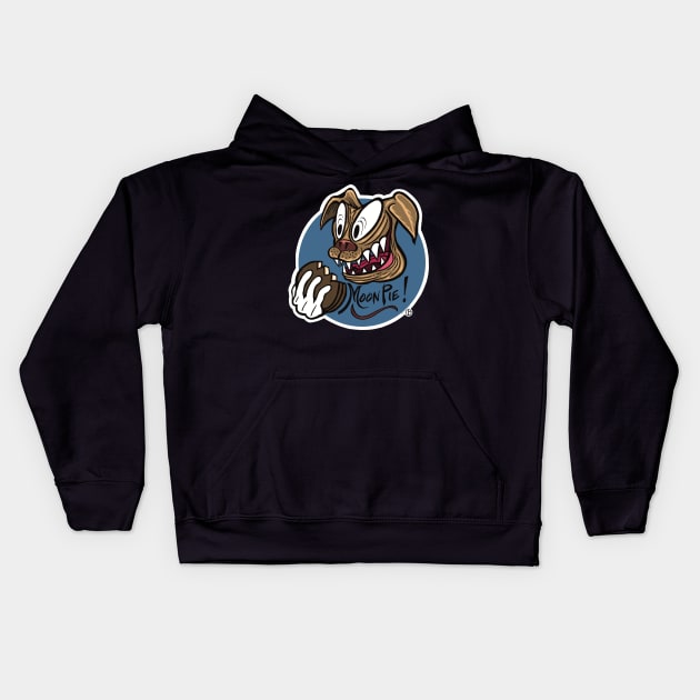 Moonpie Dog Kids Hoodie by Art from the Blue Room